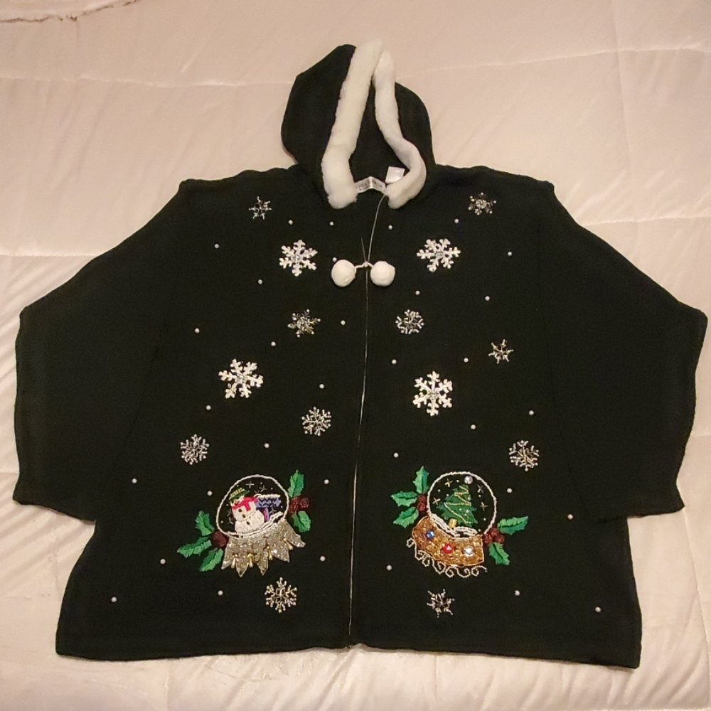 Victoria Jones Snowflake Sweater Women's 2X